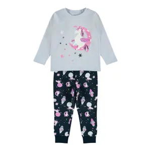 Girl's pyjamas Name it Nightset Heather Unicron image-0