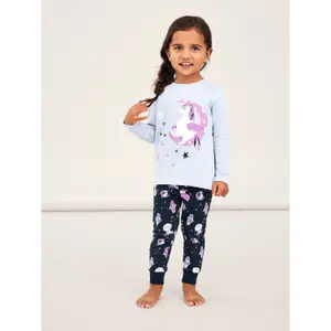 Girl's pyjamas Name it Nightset Heather Unicron image-3