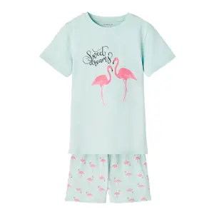 Girl's pajamas Name it Nightset flamingo image-0