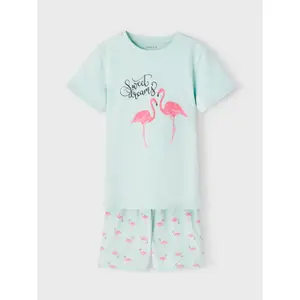 Girl's pajamas Name it Nightset flamingo image-4