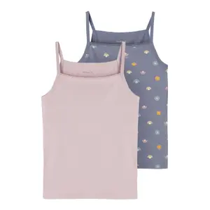 Pack of 2 tank tops for girls Name it Strap Folktone image-0