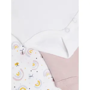 Set of 3 baby girl bodysuits Name it Rainbow image-5