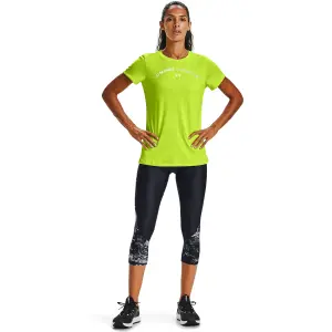 Camiseta de mujer Under Armour à manches courtes Tech Twist Graphic LU image-1