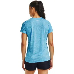 Camiseta de mujer Under Armour à manches courtes Tech Twist Graphic LU image-4
