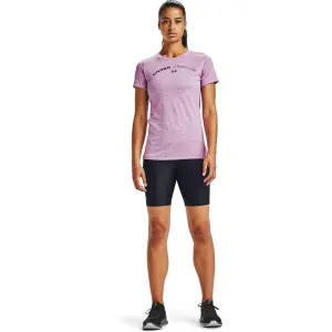 Camiseta de mujer Under Armour à manches courtes Tech Twist Graphic LU image-1