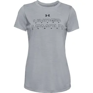 Camiseta de mujer Under Armour à manches courtes Tech Twist Graphic Wordmark image-0