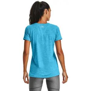 Camiseta de mujer Under Armour à manches courtes Tech Twist Graphic Wordmark image-4