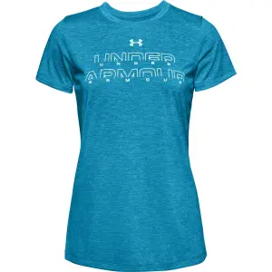 Camiseta de mujer Under Armour à manches courtes Tech Twist Graphic Wordmark image-0
