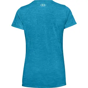 Camiseta de mujer Under Armour à manches courtes Tech Twist Graphic Wordmark image-3