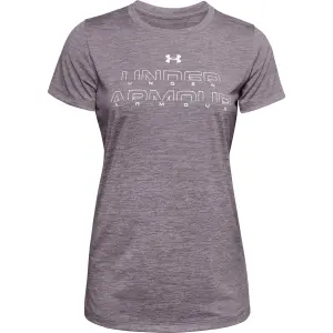 Camiseta de mujer Under Armour à manches courtes Tech Twist Graphic Wordmark image-0