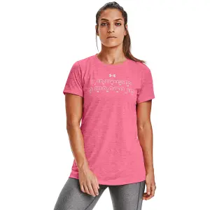 Camiseta de mujer Under Armour à manches courtes Tech Twist Graphic Wordmark image-2