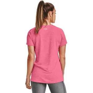 Camiseta de mujer Under Armour à manches courtes Tech Twist Graphic Wordmark image-4