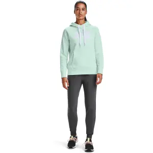 Women's hoodie Under Armour avec logo Rival Fleece image-1