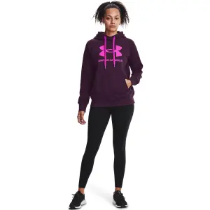 Felpa da donna con cappuccio Under Armour avec logo Rival Fleece image-1