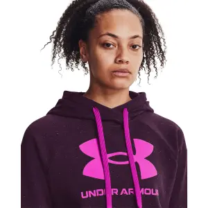 Felpa da donna con cappuccio Under Armour avec logo Rival Fleece image-5