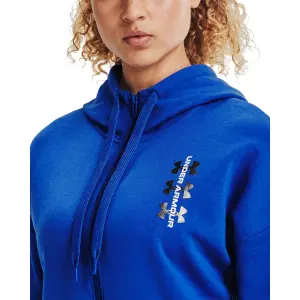 Felpa da donna con cappuccio Under Armour Rival Fleece Multilogo Full Zip image-5