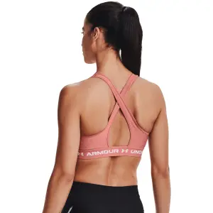 Soutien feminino Under Armour à dos croisé et maintien modéré Heather image-3