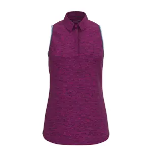 Women's polo shirt Under Armour sans manches avec col à rayures Zinger image-0