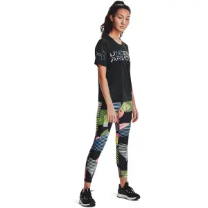 Camiseta de mujer Under Armour à manches courtes et motif en mesh Geo image-4