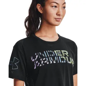 Camiseta de mujer Under Armour à manches courtes et motif en mesh Geo image-5