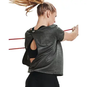 Top ventilado de manga corta para mujer Under Armour Tech image-4