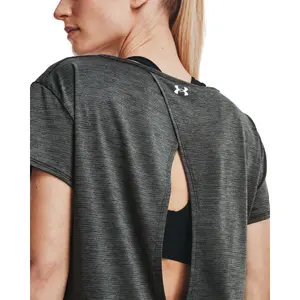 Top ventilado de manga corta para mujer Under Armour Tech image-5