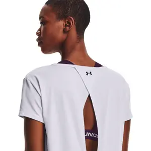 Top ventilado de manga corta para mujer Under Armour Tech image-5