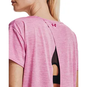 Top ventilado de manga corta para mujer Under Armour Tech image-5