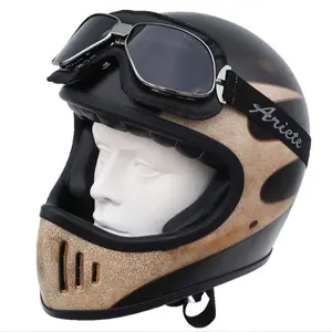 Máscara cruzada marco cromado vintage pantalla ahumada Ariete image-1