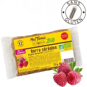 Paquete de 12 barritas de cereales Meltonic Framboises Bio image-0