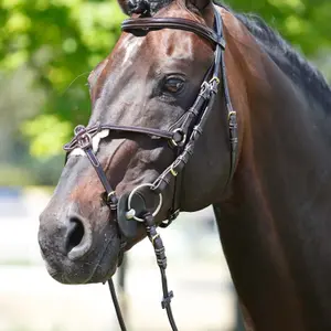 Vernis + schapenvacht cross-over hoofdband Tattini image-0