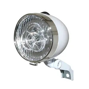 Luce per bicicletta a batteria su forcella a led retrò fornita con 3 batterie aaa P2R image-0