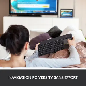 Wireless keyboard Logitech K400 Plus image-1