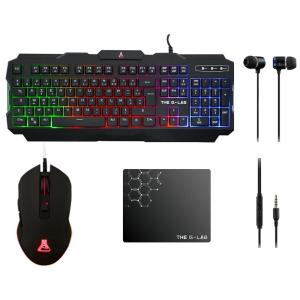 Clavier/souris/tapis/écouteurs The G-Lab Combo Helium image-0