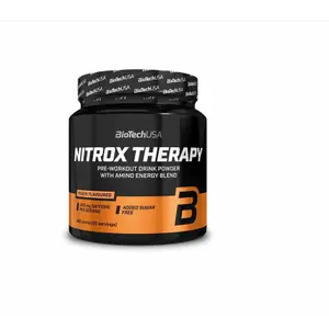 Paquete de 10 botes de refuerzo Biotech USA nitrox therapy - Pêche - 340g image-0