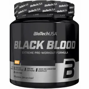 Lot de 10 pots de booster Biotech USA black blood nox + - Fruits tropicaux - 330g image-0