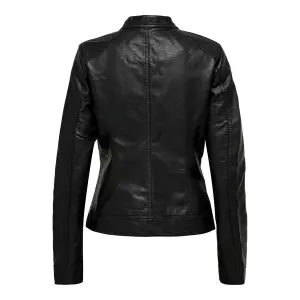 Cazadora de cuero para mujer Only Bandit imitation cuir biker image-4