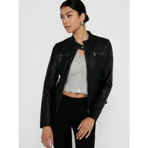 Cazadora de cuero para mujer Only Bandit imitation cuir biker image-3