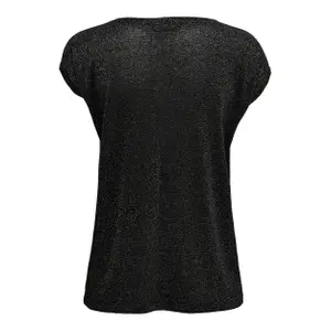 T-shirt femme Only Silvery manches courtes col V lurex image-1