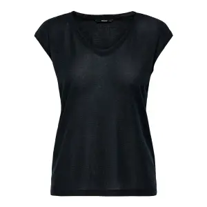 Frauen-T-Shirt Only Silvery manches courtes col V lurex image-0