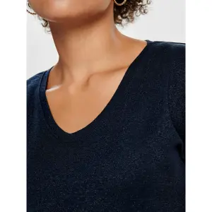 Frauen-T-Shirt Only Silvery manches courtes col V lurex image-5