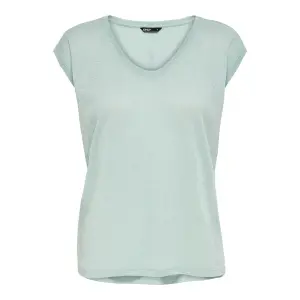 Women's T-shirt Only Silvery manches courtes col V lurex image-0