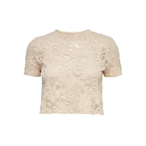 Women's short sleeve crop top Only onlalba image-0