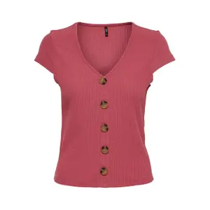 Vrouwen top Only Nella manches courtes col à boutons image-0