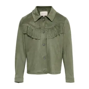 Shirt jacket girl Only kids konkiris suede image-0