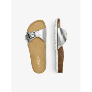 Pantoletten für Damen Only Metallic Leather Slip On image-3