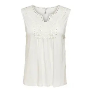 Women's sleeveless T-shirt Only onllovely life crochets image-0