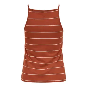 Women's sleeveless T-shirt Only onlmay life tripes image-1