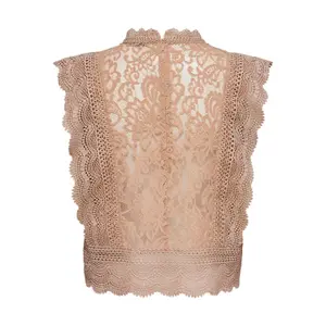 Women's sleeveless T-shirt Only lace wovens image-1