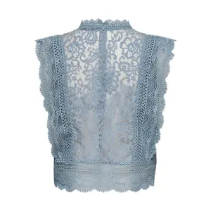 Women's sleeveless T-shirt Only lace wovens image-1